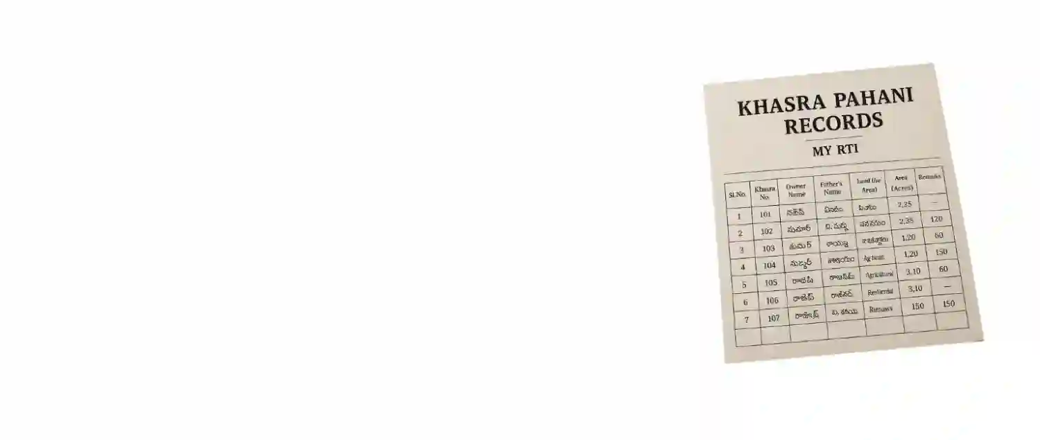 https://www.filemyrti.com/File RTI to access Khasra or Pahani land records and certified property documents
